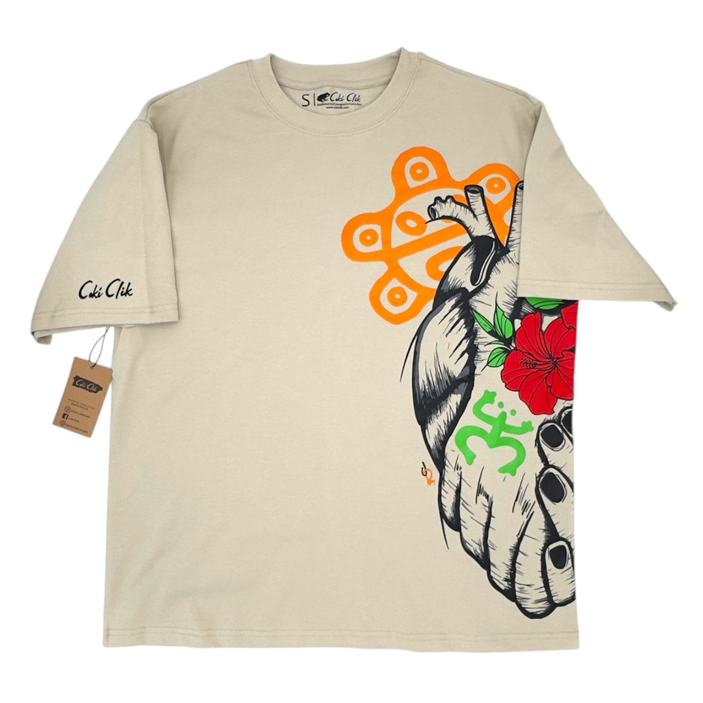 Cokí Clik x Jhary Bee Taíno Heart Premium T-Shirts